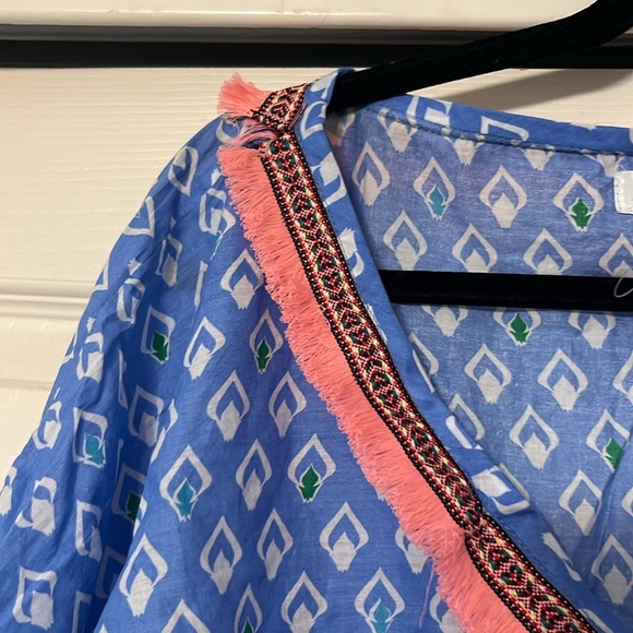 Pure Nordic  Kaftan
White Blue Print - Picture 3 of 5